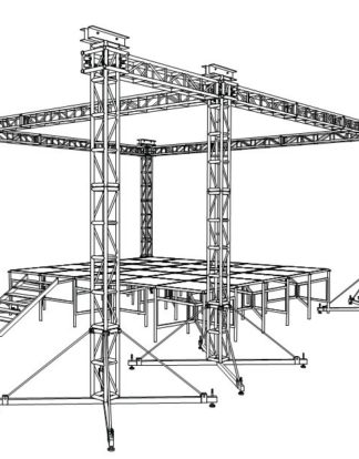 truss, estructuras e iluminación