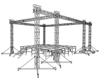 truss, estructuras e iluminación