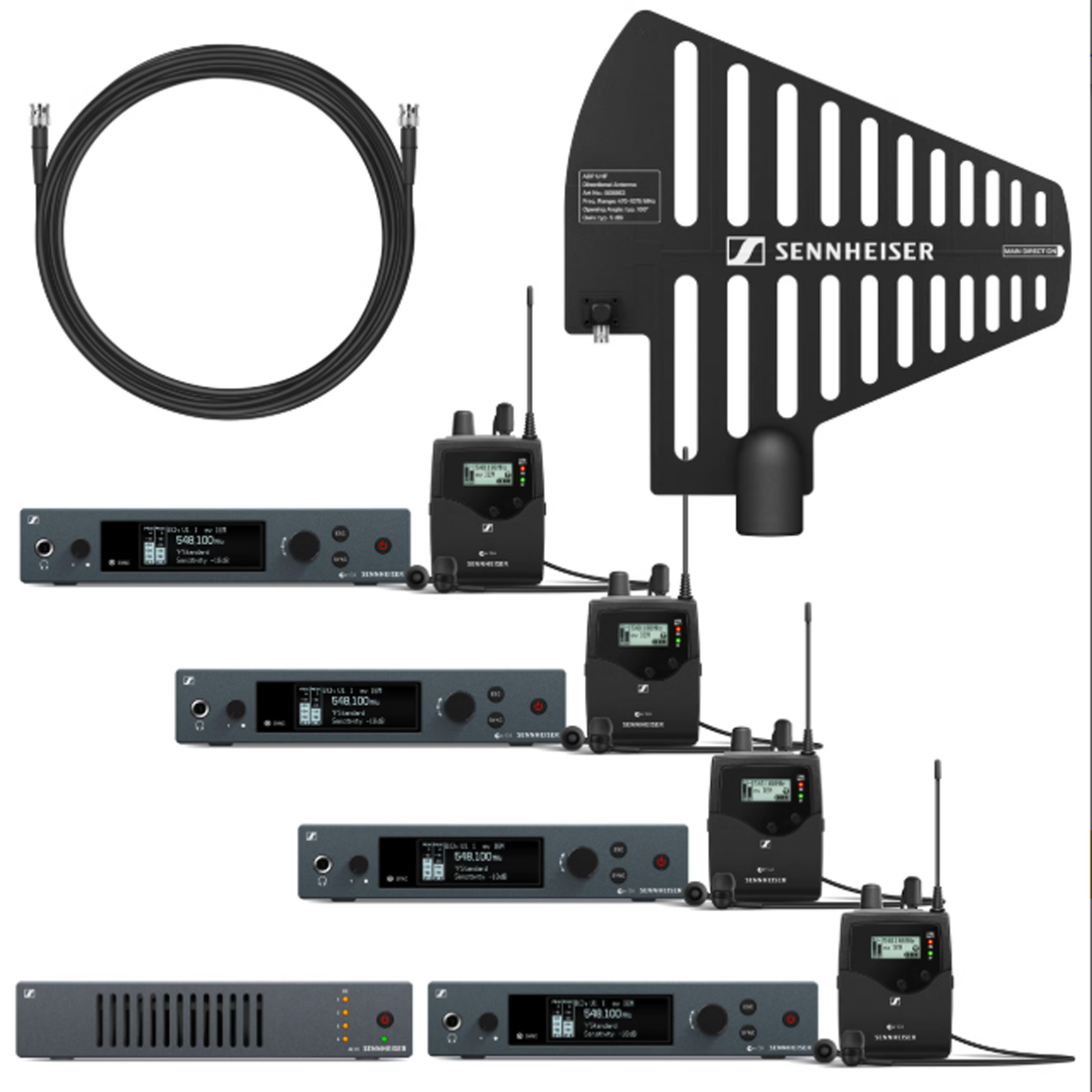 Combinador + Pala (Antena) IEM Sennheiser (Hasta 4 sistemas)